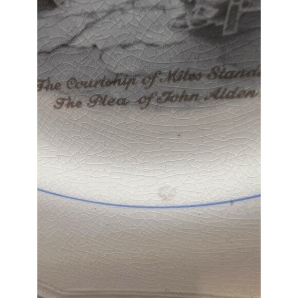 Antique Sterling China Courtship of Miles Standish Plate rare 1915 - Picture 7 of 7